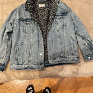Free People Vintage Kitty Lined Denim Jacket BNWT